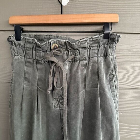 Free People Margaret kelp green paper bag pants - Picture 3 of 7